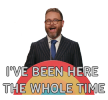 Sam Reich with caption, "I've been here the whole time"